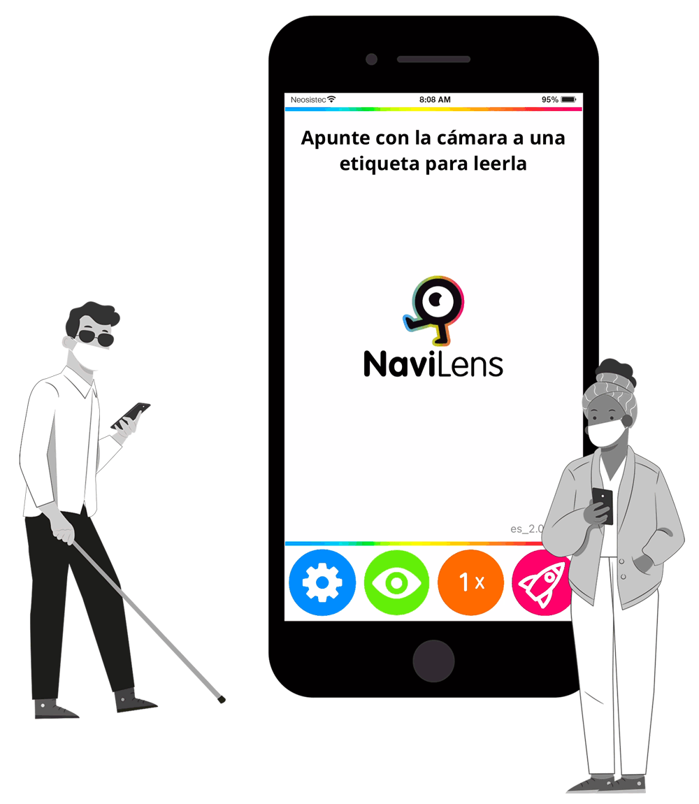 smartphone with navilens interface